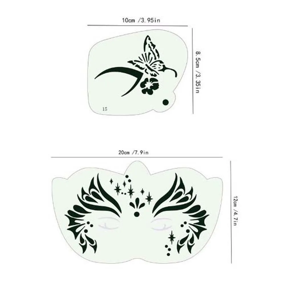 Makeup Tools Reusable Face Paint Templates Hollowed Hand Painting Body Art Paint Stencils Decorative Easy Use DIY Makeup Tools Children