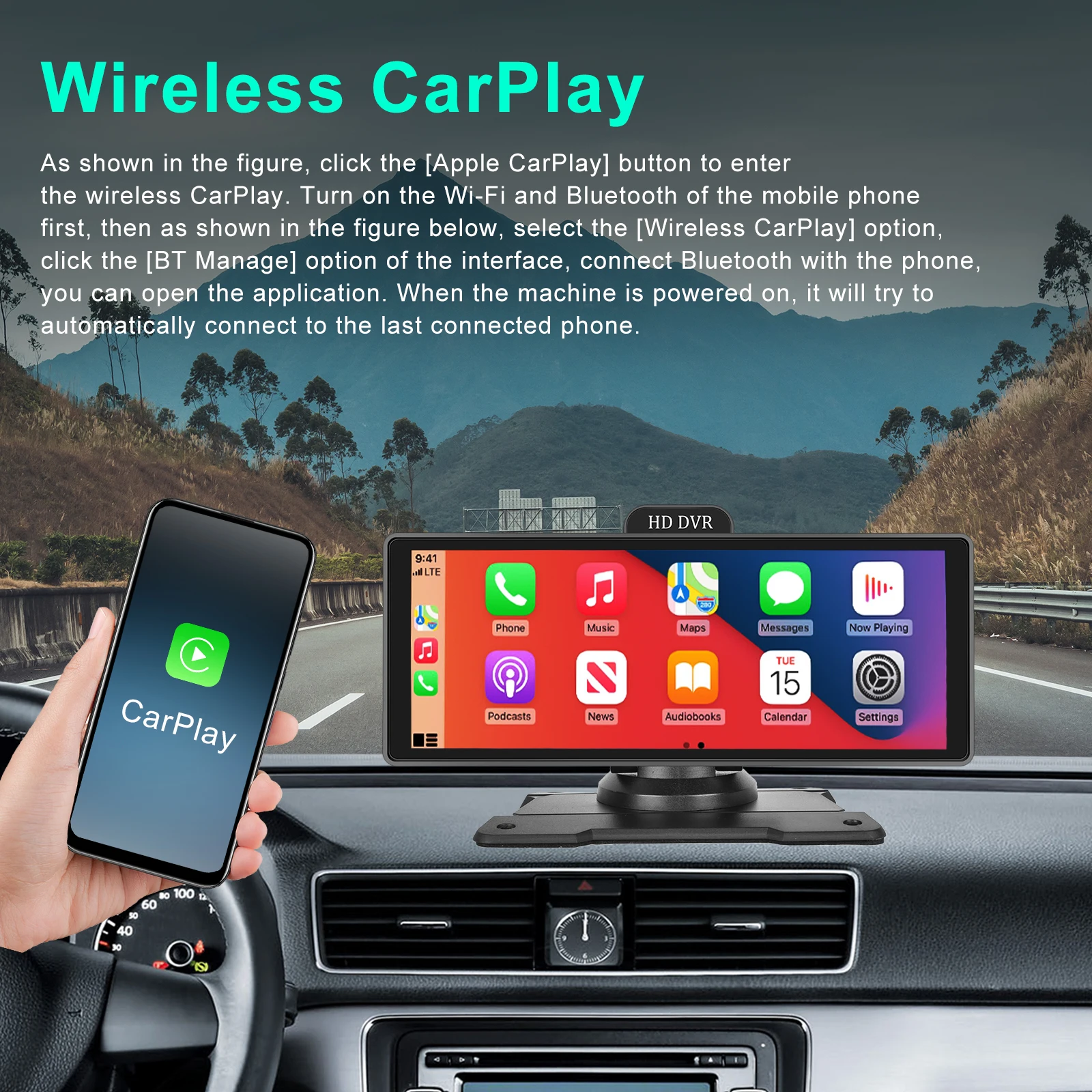 Podofo ڵ , 4K DVR  ī÷, ȵ̵ ڵ  , ADAS  ķ,  ī޶, GPS, ,  , 10.26 ġ