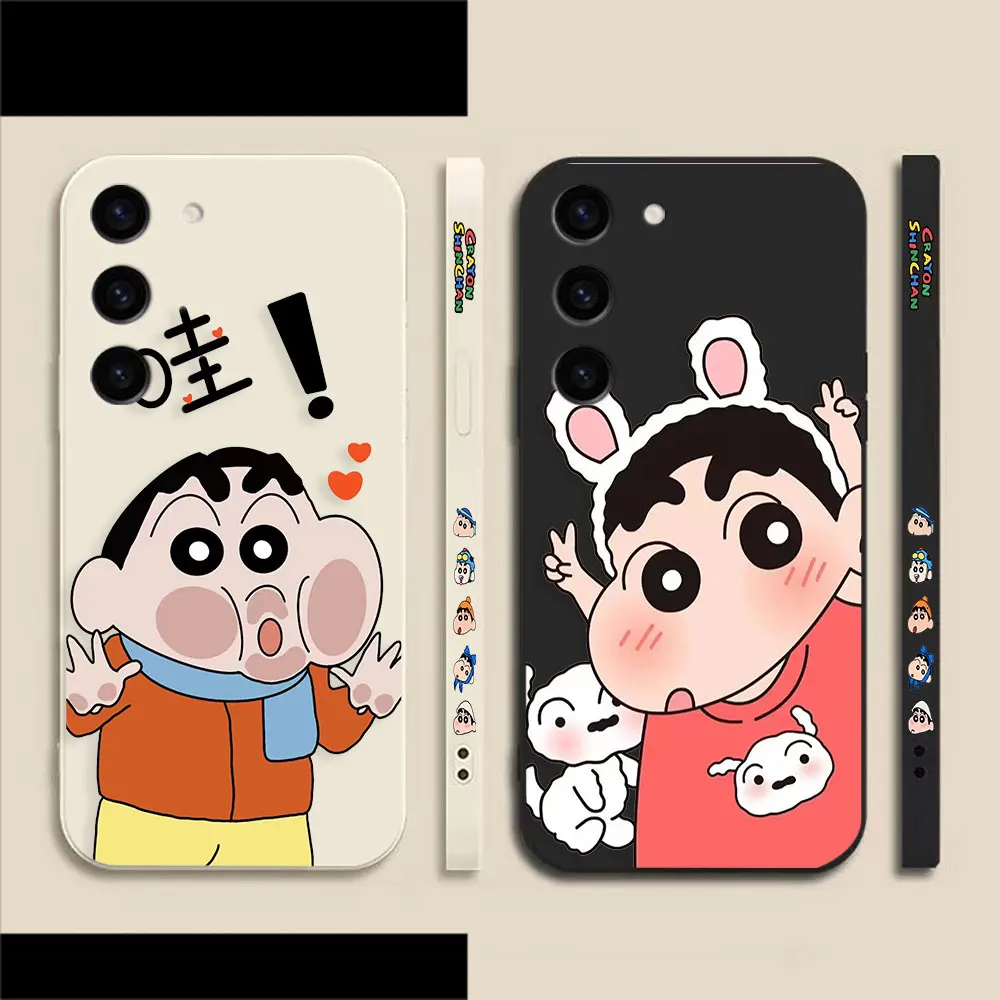 

Funny C-Crayon X-Xiao Xin Phone Case For Samsung S23 S22 S21 S20 FE S11 S11E S10 S10E S9 S30 Ultra Plus 4G 5G Case Fundas Shell