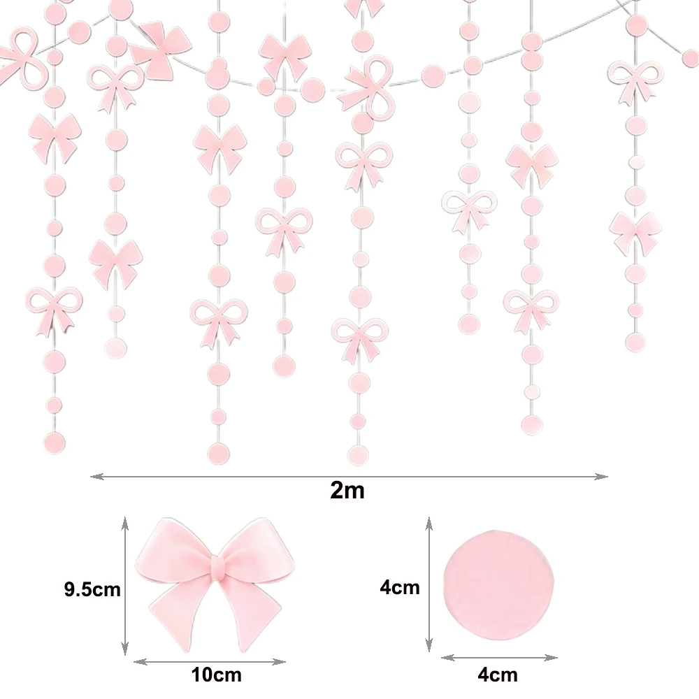 Set of 10 Pink Bow Cupcake and Cake Toppers for Coquette-Themed Parties and Bridal Showers