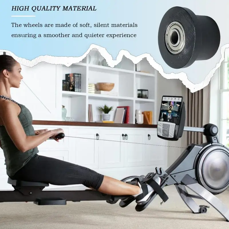 Roller Wheels For Rowing Machine Rowing Machines Roller Parts Pulley Sports Equipment Fitness Gym Accessories For Smooth Rolling