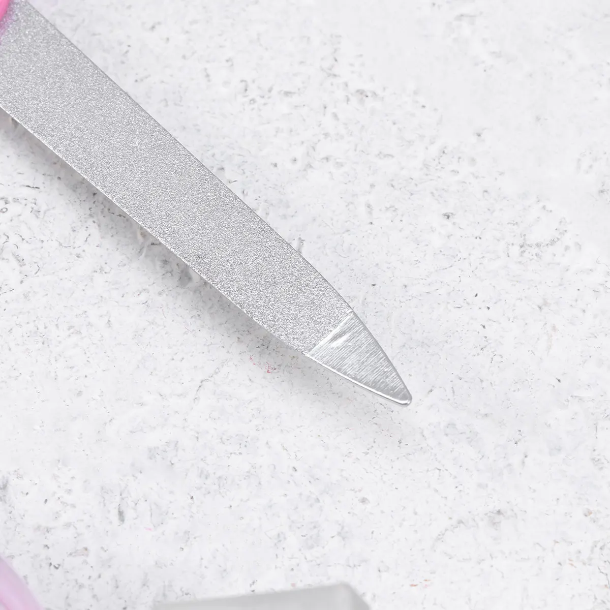 3개입 프리미엄 스테인리스 스틸 ABS 네일 파일, 부드럽고 윤기나는 손톱을 위한 접이식 디자인, 매니큐어 페디큐어 그루밍 네일 버퍼 키트