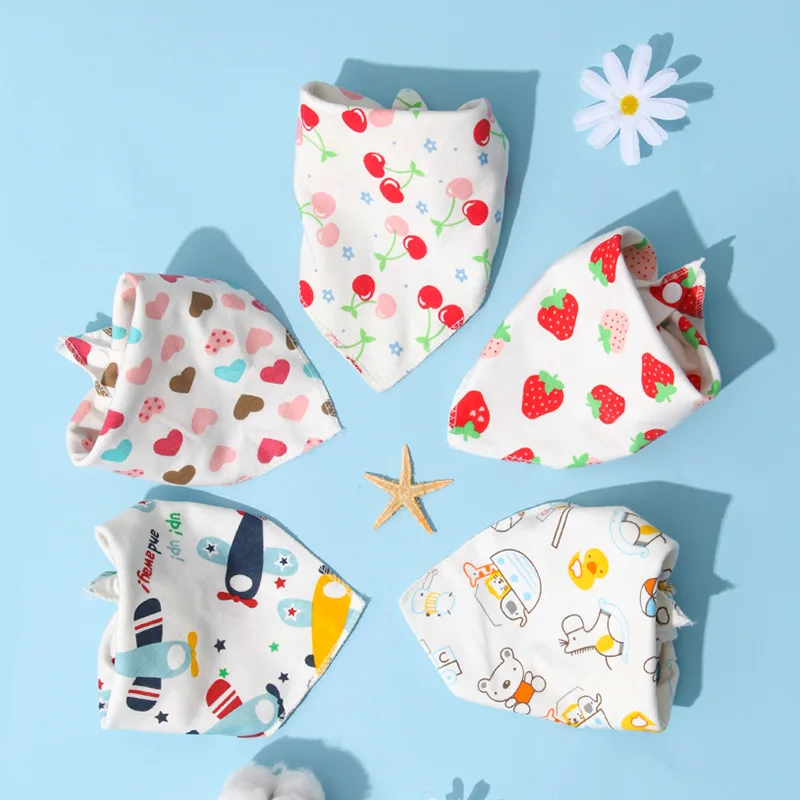 

Baby Bib Soft Cotton Baby Drool Bibs Cute Triangle Scarf Comfortable Drooling and Teething Towel Saliva Towel for Newborn