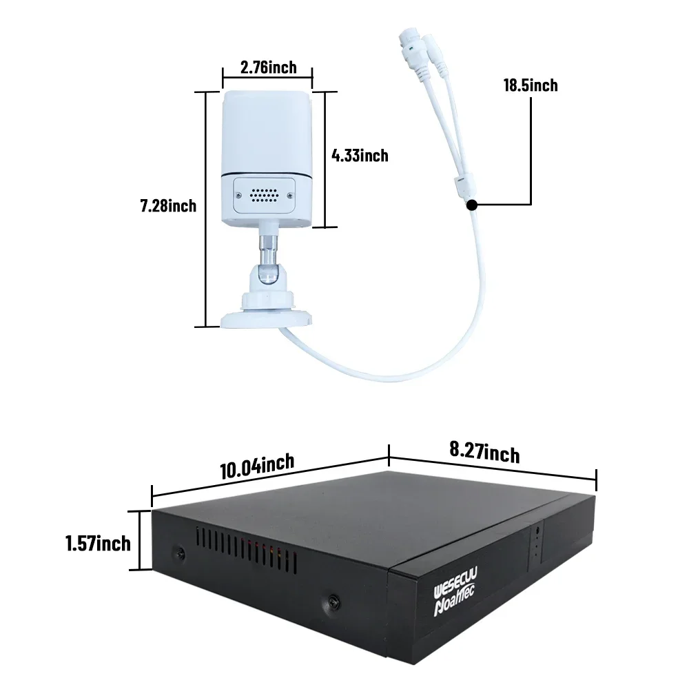 최고 품질의 보안 카메라 시스템 제조업체 4K 8채널 POE NVR 키트 8MP HD AI 인체 감지 야외 IP 카메라 키트 보안 카메라