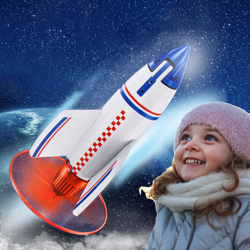Kids Outdoor Sports Launch Rocket Toys With Led Chargeable