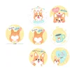 100-500PCS Seals Stickers Corgi Cartoon Dog for Stickers Packaging Home Made Animal Rolling Stickers Labels 2