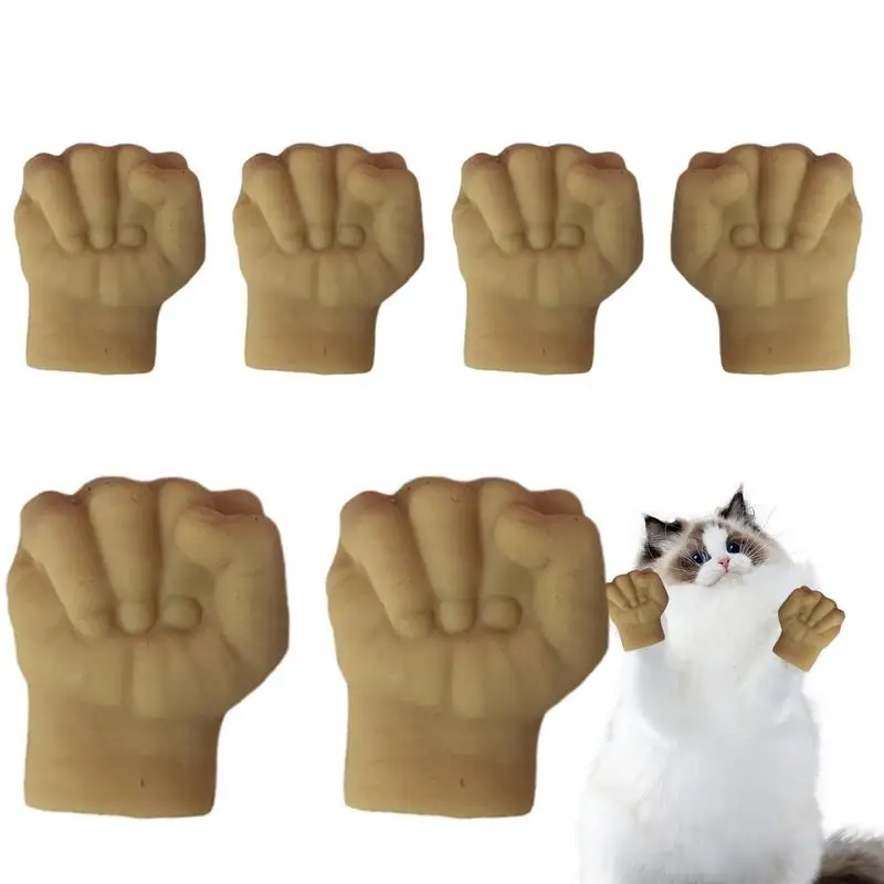 

Mini Hand Puppets Portable Small Finger Puppets Fake Hand Toy Silicone Mini Hands Accessories Mini Human Hands For Cats