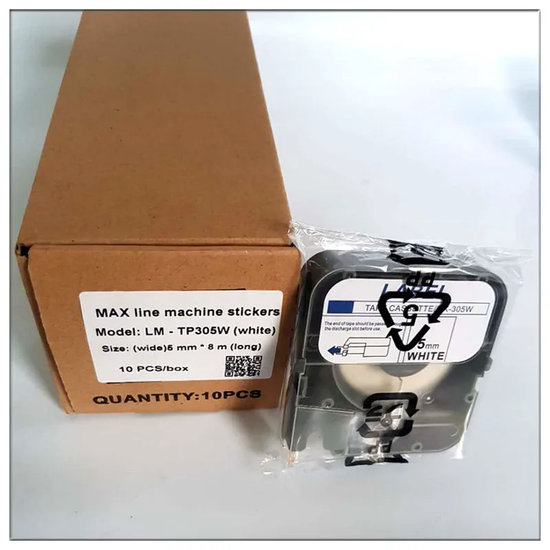 

20pk 50 pk 100 pk макс. флейта, флейта, белая для ленточного принтера, картридж letatwin, проводной маркер, флейта, флейта