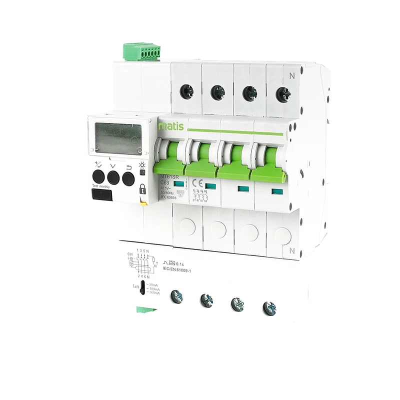 

Автоматический выключатель остаточного тока UK RCBO с защитой от перегрузки по току Smart Wifi RS485 MCB