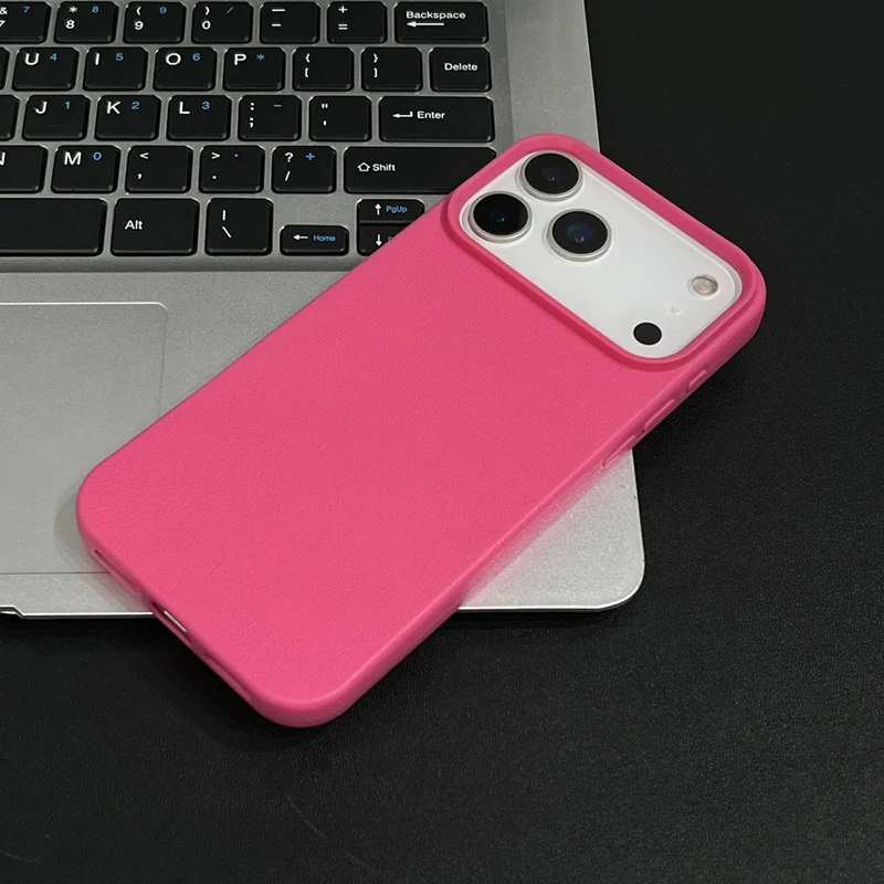 Chic Candy Color Litchi Patterned Shockproof Phone Case