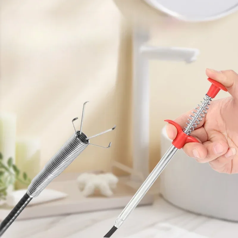 60cm Spring Pipe Dredging Sewer Tools Hair Dredging Drain Cleaner Sticks Clog Remover Cleaning Tools Household for Kitchen Sink drain cleaner drain cleaning tools pipe cleaning tool pipe cleaner pipe dredging tools pipe dredging tool