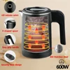 Travel Electric Kettle Tea Coffee 0.8L Stainless Steel Portable Water Boiler Pot For Hotel Family Trip Kitchen Smart Kettle Pot 3