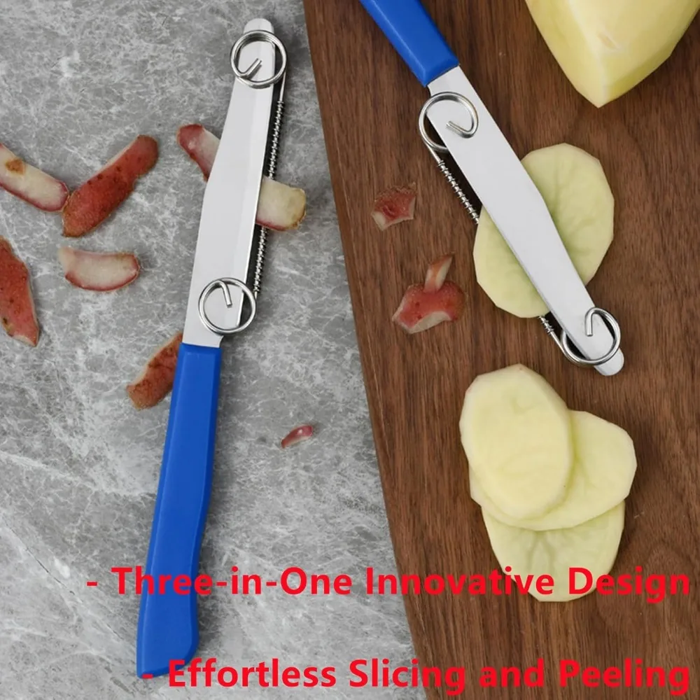 Kitchen Peeler 2 in 1 Vegetable Fruit Peelers Quick Slicing Cutter with Spring Carrot Potato Shredder  Peeler Kitchen Gadgets 3 Kitchen Peeler 2 in 1 Vegetable Fruit Peelers Quick Slicing Cutter with Spring Carrot Potato Shredder  Peeler Kitchen Gadgets 3