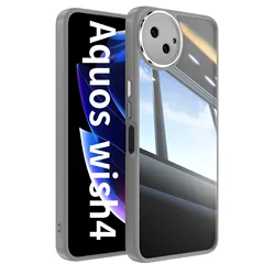 Sleek Metal 2 - in - 1 TPU Case with Fashion Glass Cover & Anti - Knock Protection for Wish4 (GRAY)