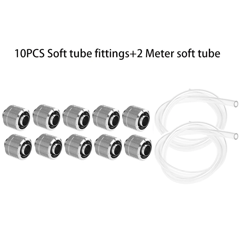 

Barrow Water Cooling Soft Tube Fittings Combo Kit,THKN Series G1/4" Adapter,For 10*13mm/10*16mm,Connector for Computer Case