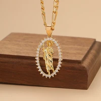 Nouveau Design de collier en Zircon coloré personnalisé, à la mode, léger, luxueux et polyvalent, collier Madonna populaire 4