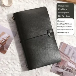Vintage Refillable PU Leather Notebook with Soft Cover for Journaling and Daily Use (A11)