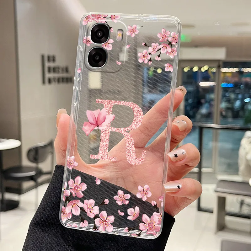 Floral Transparent Soft Silicone Phone Case - Clear TPU Back Cover
