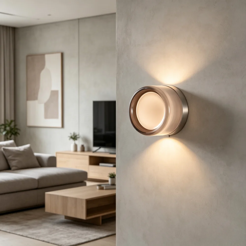 Modern Round Wall Light Acrylic LED Jelly Decor Wall Lamp Corridor Stair Living Bedroom Bedside Home Indoor Background Lighting