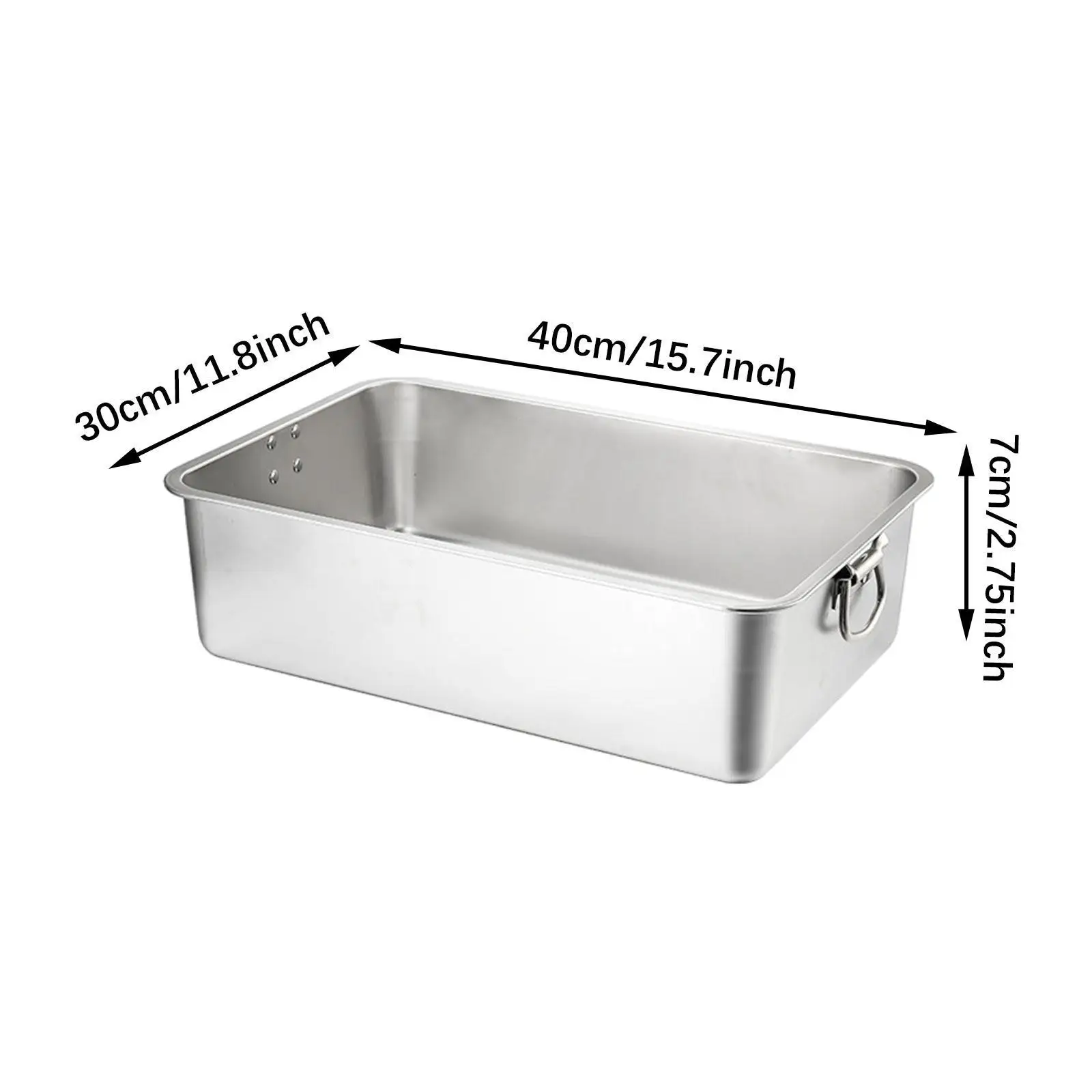 Stainless Steel Litter Box Catering Food Pan High Side High Sided Litter Pan