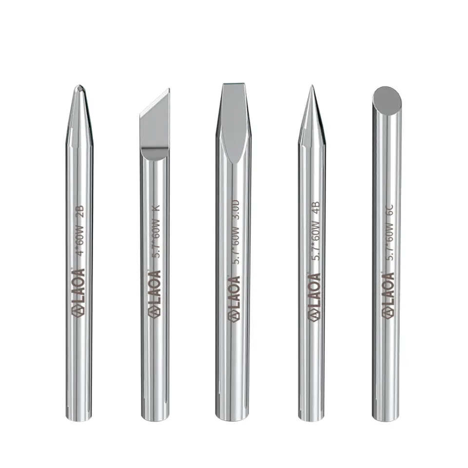 Kit De 4 Pointes De Fer à Souder - Diamètre 3.6 Mm - Acier Inoxydable - Compatible Fers 30-40W - Remplacement