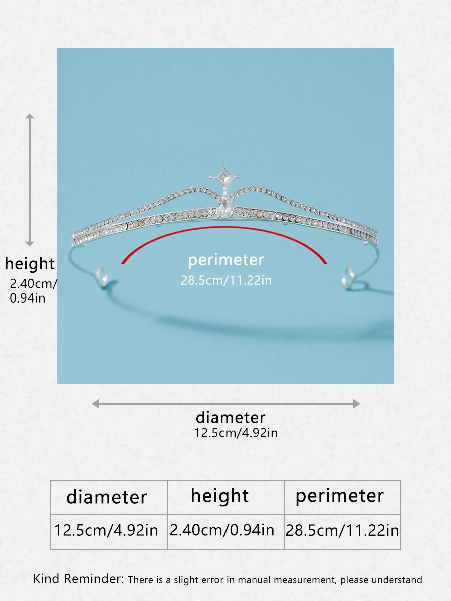 Silver-color Classical Style Dazzling Retro Ladies' Wedding Party Tiara
