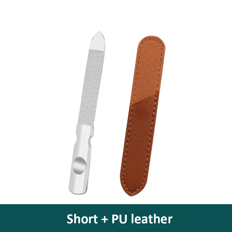 1Pcs Stainless Steel Nail File Double Sided Manicure Pedicure Grooming For Professional Finger Toe Nail Care Tools