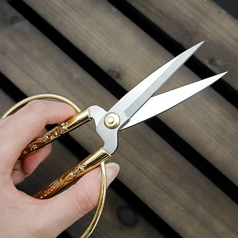 Stainless Steel Sewing Gold Scissors Short Cutter Durable Vintage Embroidery Tailor Scissors Fabric Cutter Craft Tool Sewing sewing scissors tailor scissors craft scissors sewing supplies