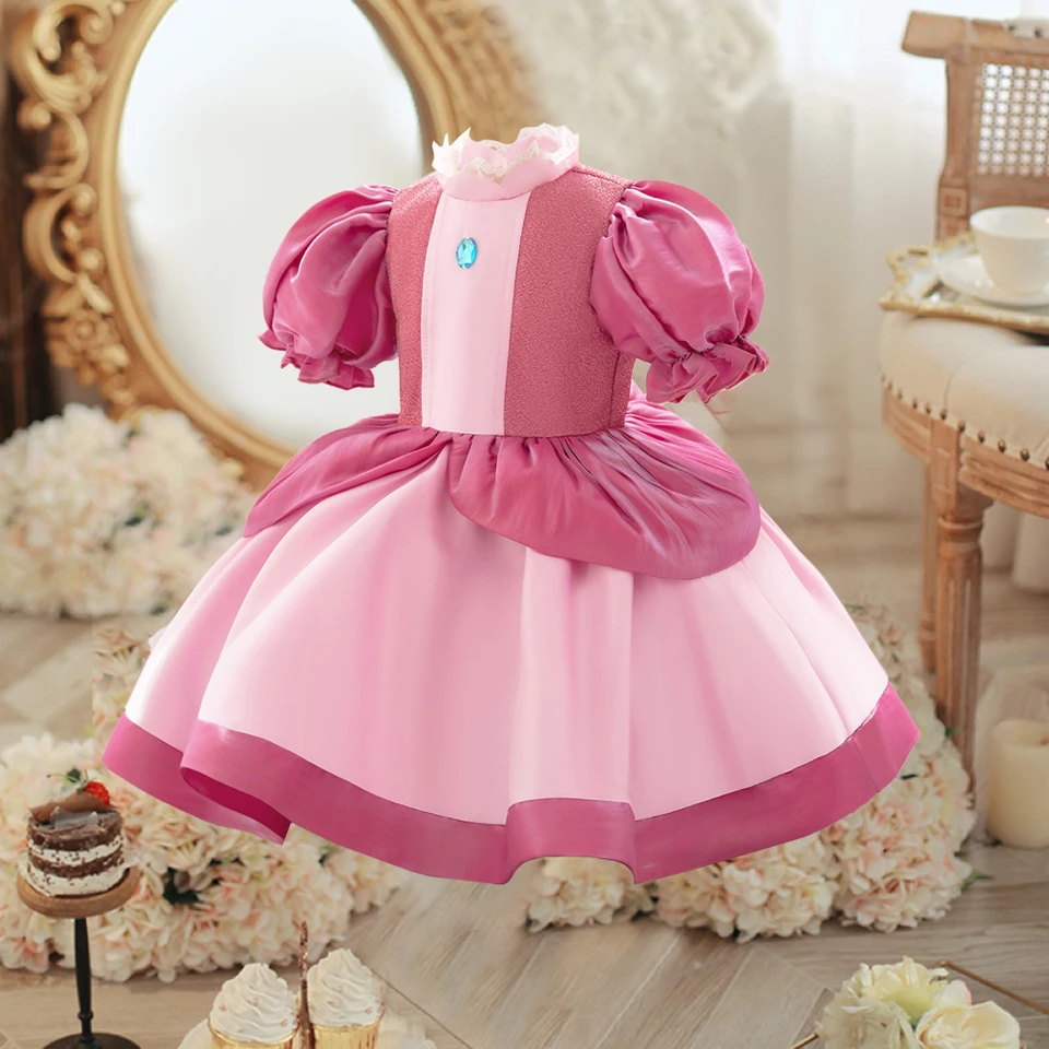 Princess Peach Costume For Girls - Complete Dress Up Set With Crown, Wand &  Accessories For Birthday, Halloween & Dress Up Princess Peach Costume Adult  Women