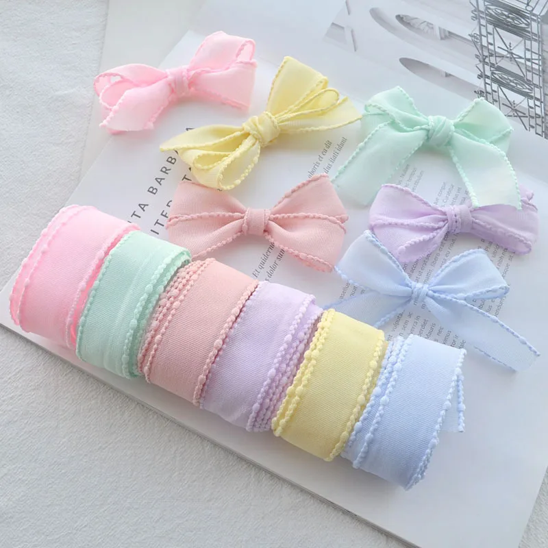 수제 DIY 쥬얼리 액세서리, 드럼 엣지 용수철 컬러, 1 야드 리본, 수제 활 매듭 헤어 클립, 헤어 로프 재료, 25mm