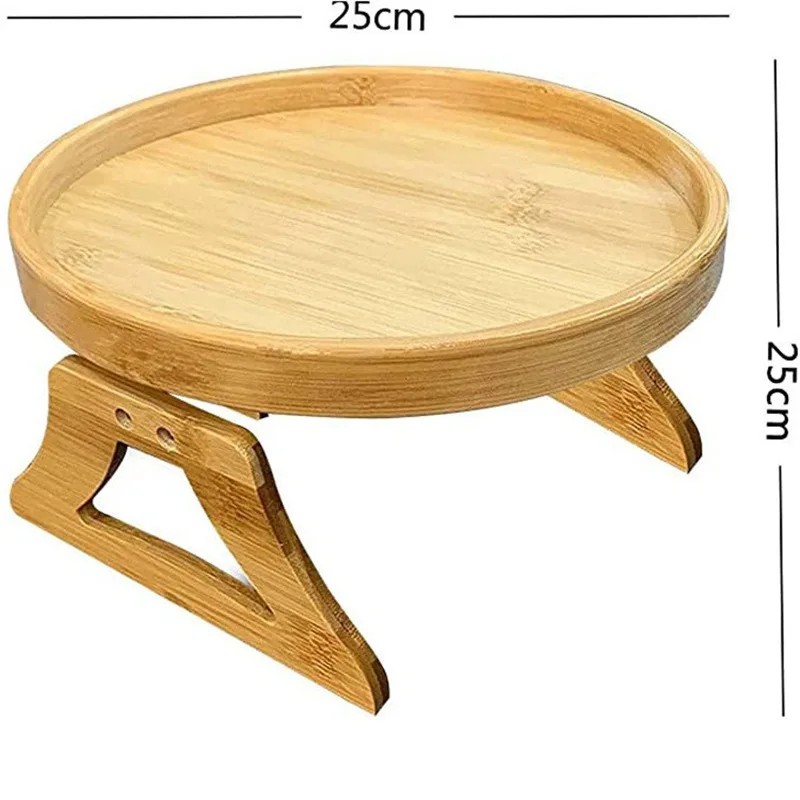 Cozy Sofa Armrest Tray Simple and Modern Sofa Armrest Tray Decoration New Zealand Wooden High-End Disc Foldable