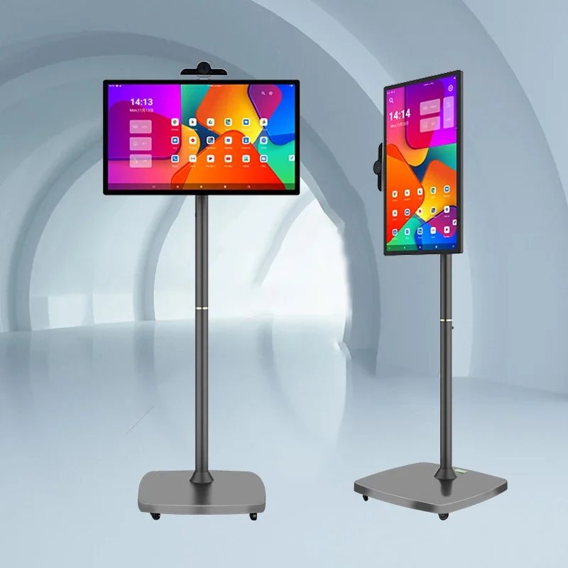 32inch high quality Smart Tv Portable Tv Screen touch screen advertising monitor movable