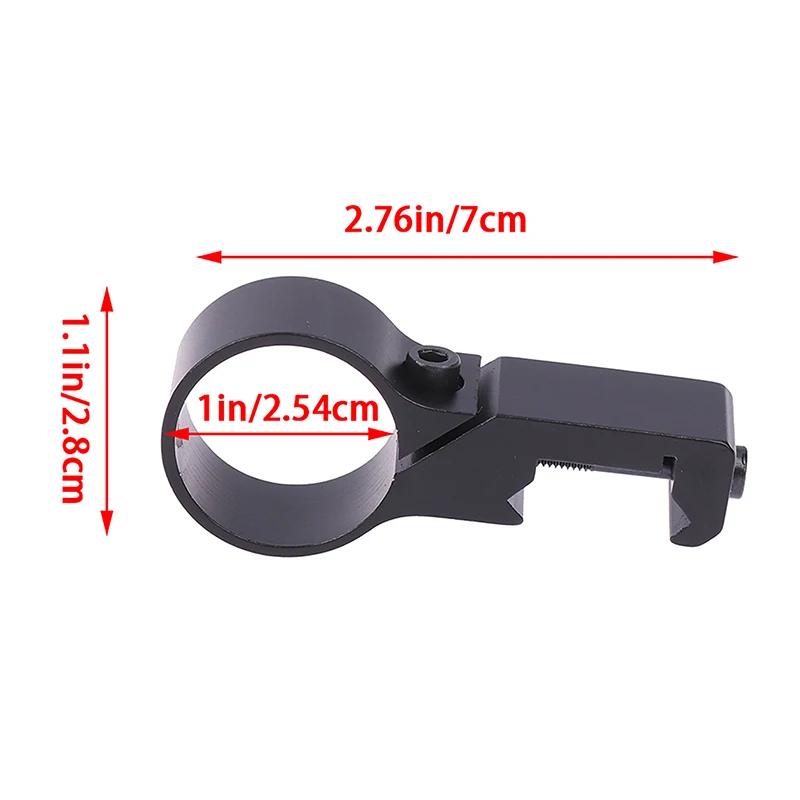 Picatinny riser mount picatinny rail accessories rail adapter weapon flashlight mount flashlight mount flashlight scope mount 1Pc Ultralight Picatinny Rail 90 Degree Offset Side 1" Ring Mount Adapter Tube 20mm 7/8" for Flashlight Hunting Mount Holder