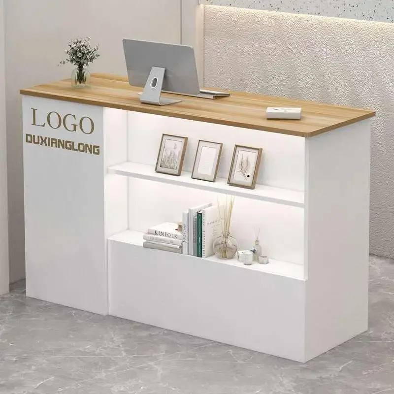 Nordic Display Reception Desks Modern Small Bar Counter Office Reception Desks Cashier Luxury Mostrador Commercial Furniture