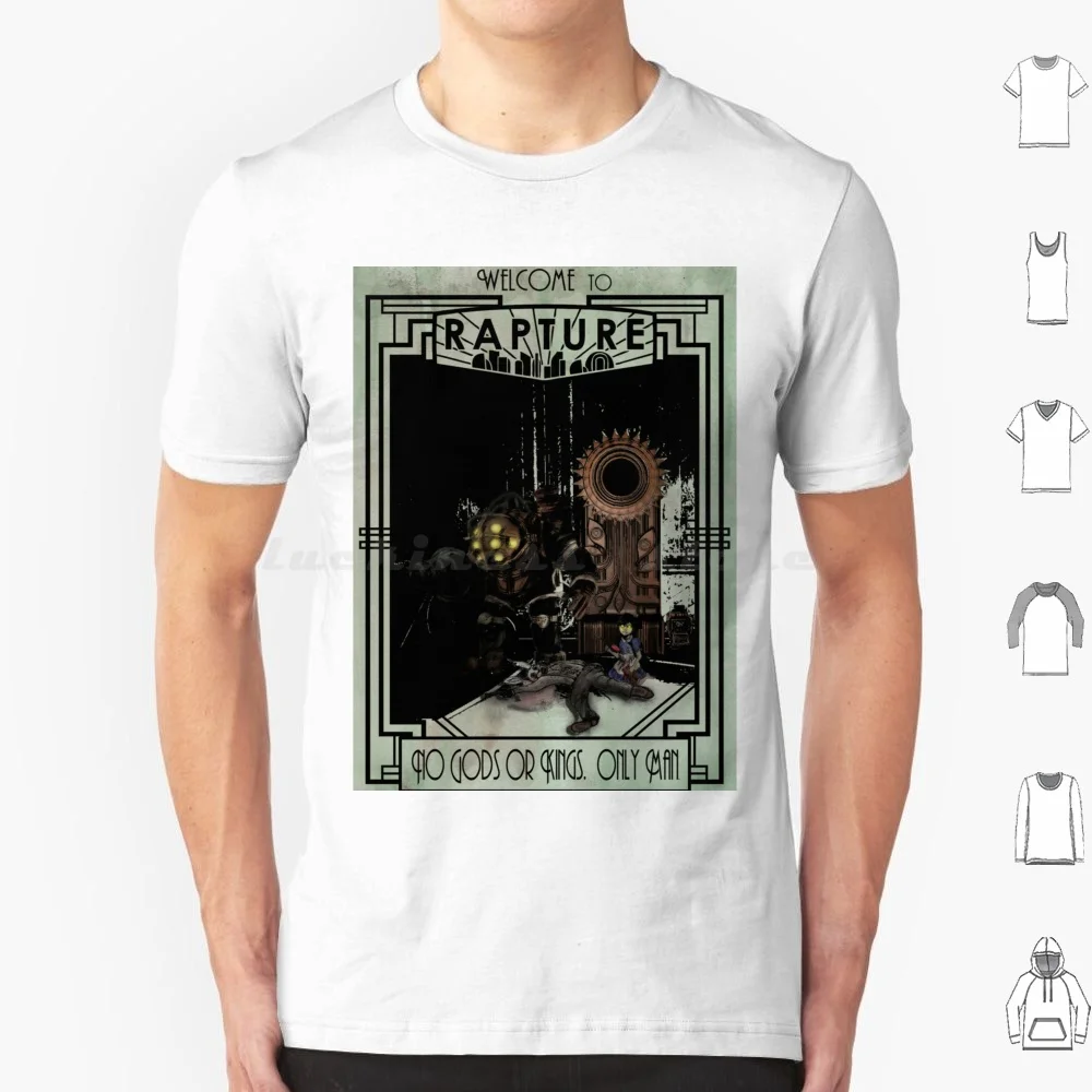No God Or Kings-Rapture T Shirt 6Xl Cotton Cool Tee Videogame Bioshock Infinite Bioshock Elizabeth Rapture City See