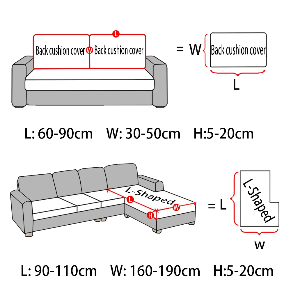 1/2/3/4 Seater Sofa Seat Cushion Cover for Living Room Pets Kids Furniture Printing Stretch Washable Removable Chair Seat Cover 6