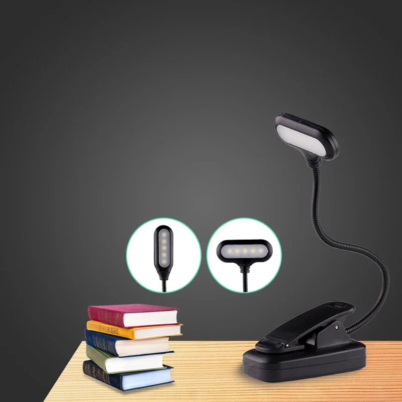 LED Mini Book Lamp led light night light book light mini night light mini led light Battery Power Portable Flexible Bendable Bedroom Reading Light Study Eye Protection Clip On Table Lamps