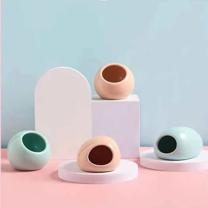 Simpatico Nido Di Criceto In Ceramica Cave House Ciotola Da Bagno Per Criceti Nani Lemmings Habitat Per Animali Domestici Di Piccole Dimensioni O Deco