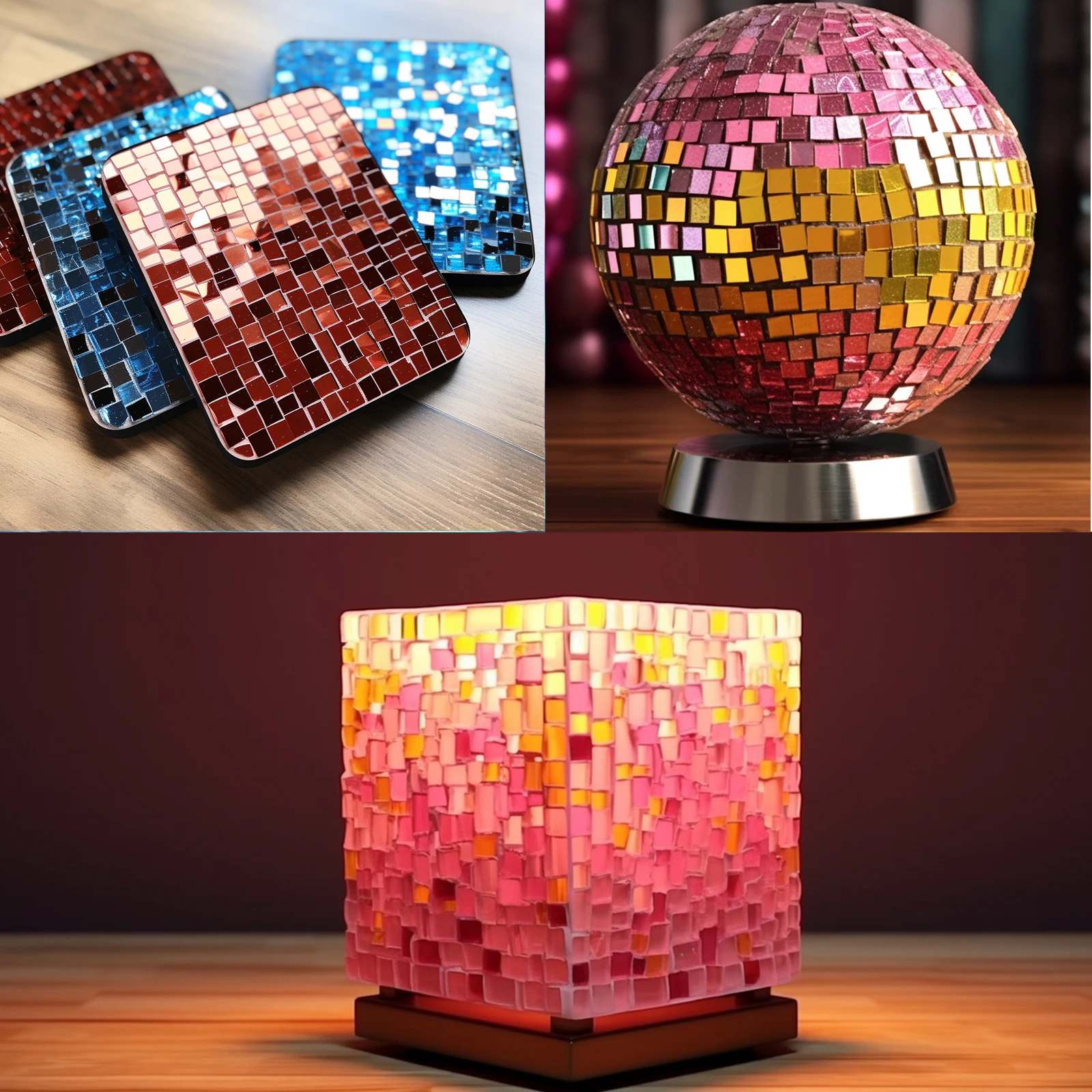 Mini Square Mirrors Mosaic Tiles - Self-Adhesive Real Glass for DIY Crafts & Home Decoration