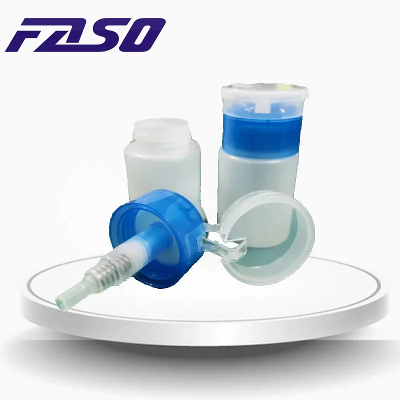 

FASO 5Pcs 60ml FTTH Alcohol Bottle Drop Proof Leak Proof Alcohol Dispensing Pump Empty Bottle Optical Fiber Cleaning Tool