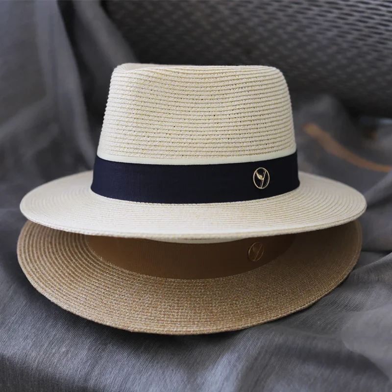 Sun Hat Sun Protection Hat Natural Panama Soft Shaped Straw Hat Summer Women/Men Wide Brim Beach Sun Cap UV Protection Fedora Birthday Gift