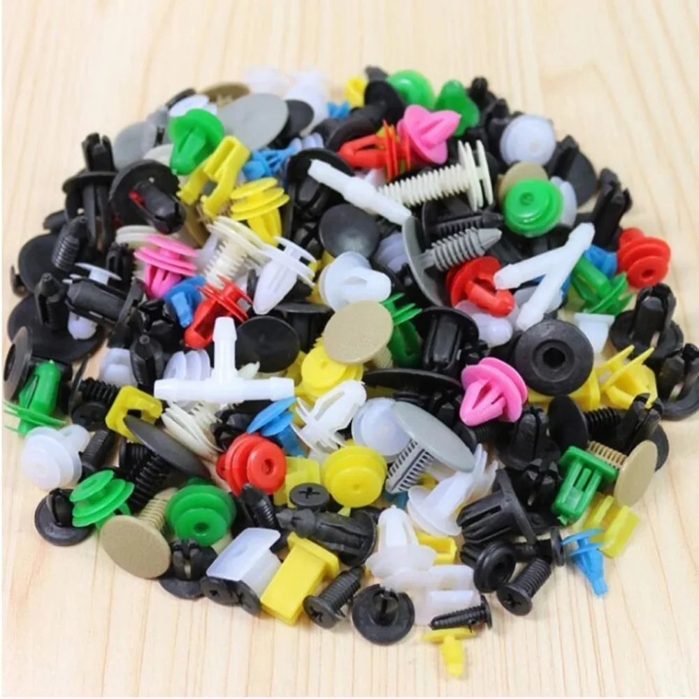 Car Clips Fastener Screws Kit Bumper Plastics Fender Push Pin Rivet Door Trim Panel Retainer 100pcs