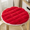Round Velvet Seat Cushion 25-50cm Solid Color Stool Seat Mat Thick  Soft Chair Pads Portable Outdoor Kindergarten Stool Cushion 5