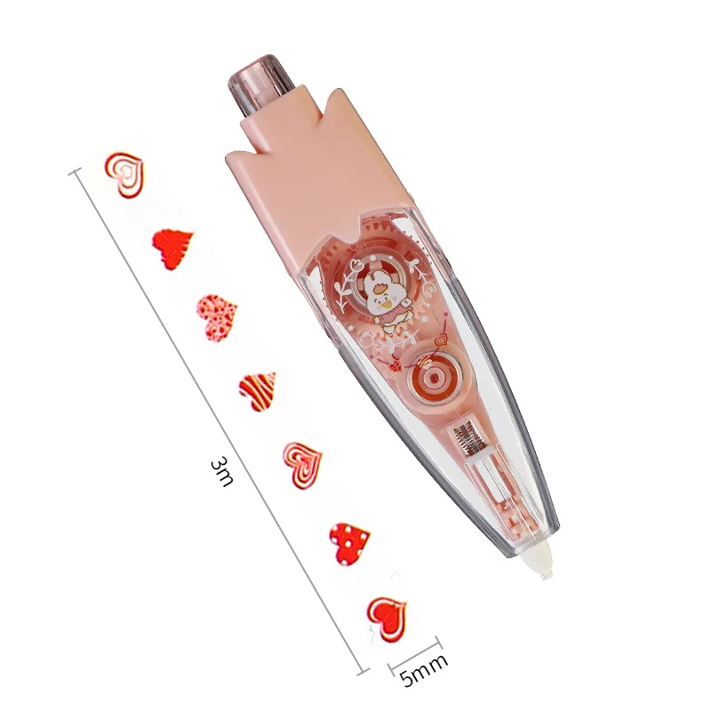 Cartoon Floral Sticker Tape Pen: Fun Kids Stationery Cartoon Floral Sticker Tape Pen: Fun Kids Stationery