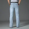 Spring 2024 Vintage Flared Jeans For Men Boot Cut Denim Jeans Classic Bell Bottom Casual Pants Fashion Light Blue Trousers 3
