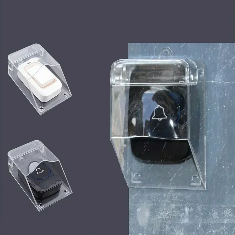 Doorbell Waterproof Cover Transparent Outdoor Wireless Doorbell Ring PC Protection Case