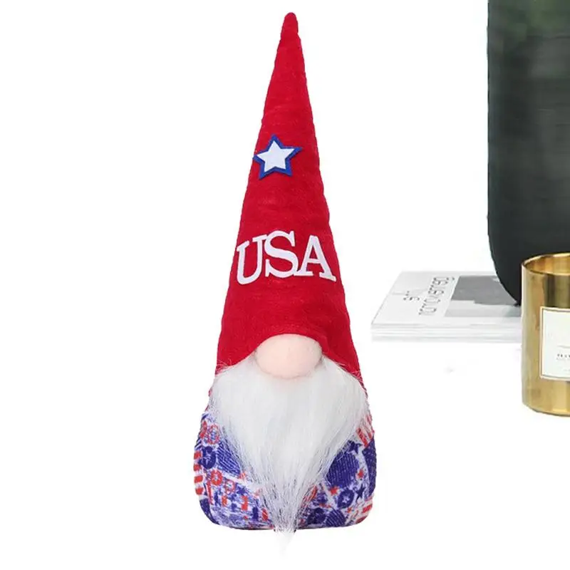 

Patriotic Gnomes Patriotic Independence Day Faceless Doll Adorable Non Fading Patriotic Dwarf Plush For Memorial Day