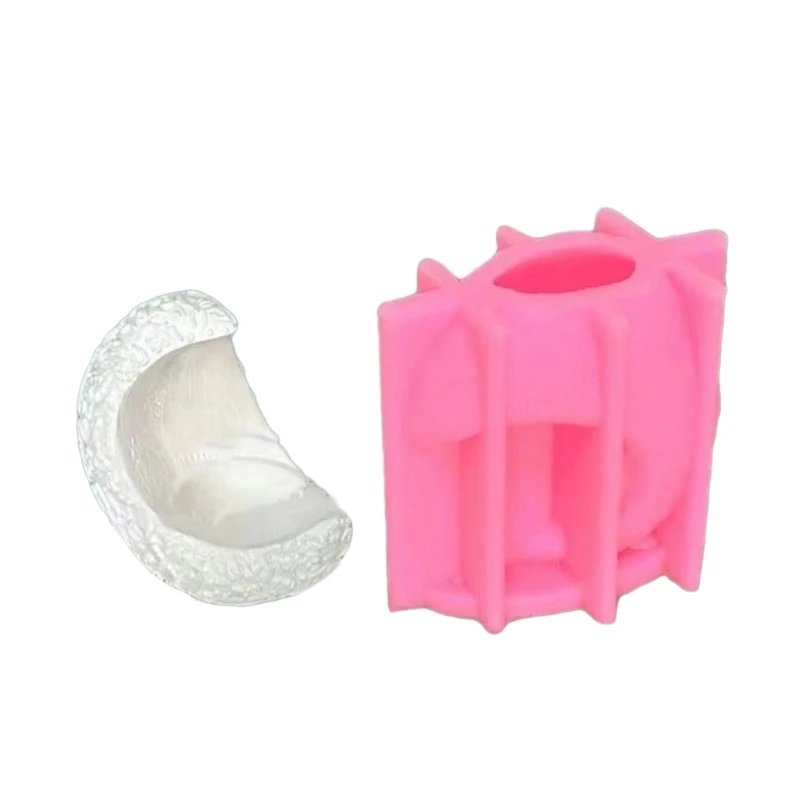 

Moon Holder Molds Handmade Tealight Holder Molds Concrete Gypsum Mold Candlesticks Silicone Mould Home Decorations
