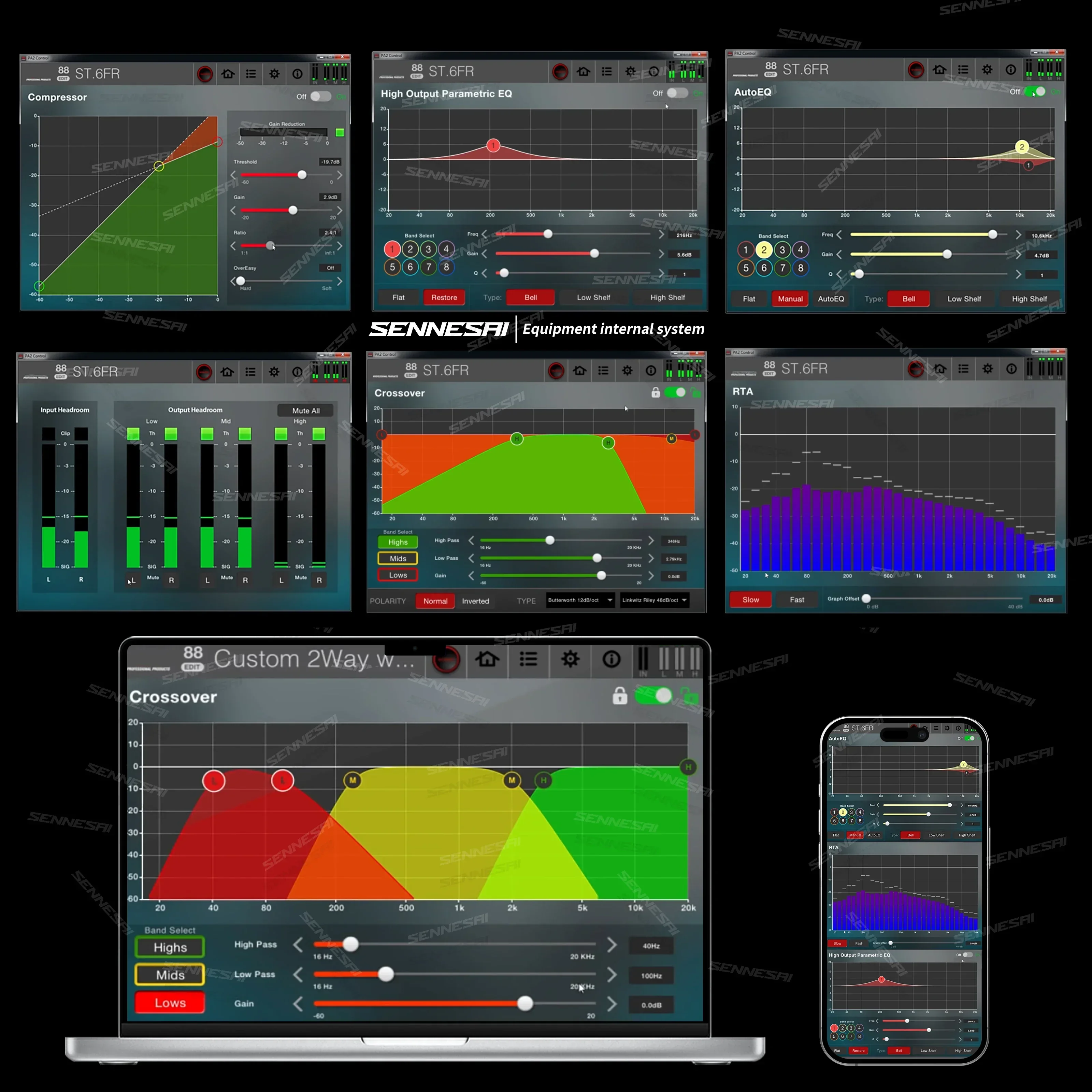 PA2 / Venu360 audio processor of 2 inputs and 6 outputs original software professional audio controller professional speaker audio processor
