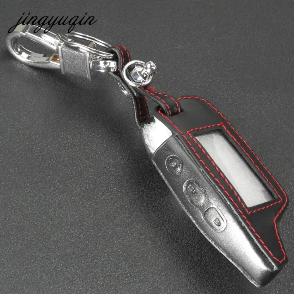 Key Case Cover Remote Control Case Cover Leather Case Keychain for TAMARACK PANDORA LCD D073 DXL 3100/3170/3300 i-mod Alarm System